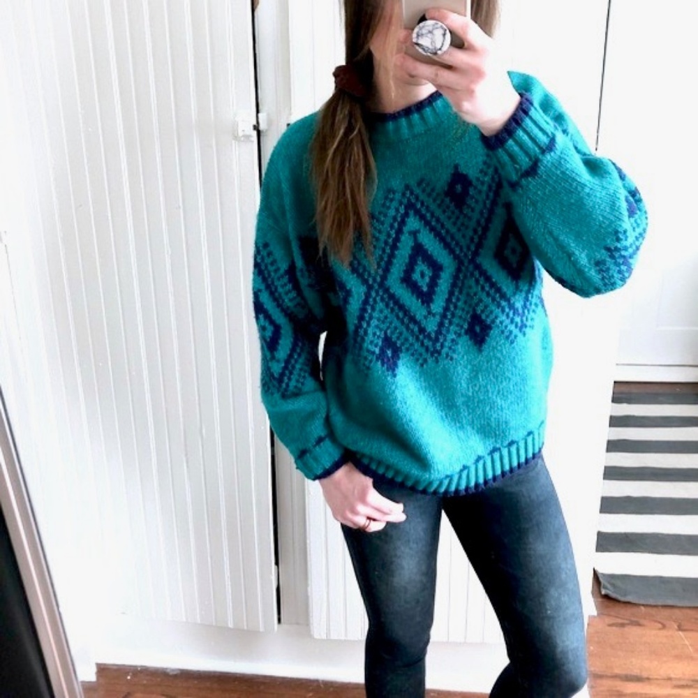 Vintage 80s 90s Rad Ski Sweater * - Picture 2 of 7